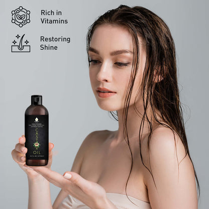 Pursonic Essential Oils & Skin Care Mega Bundle – 100% Pure Golden Jojoba Oil, Rosehip Oil, Sweet Almond Oil, Fractionated Coconut Oil, and Castor Oil